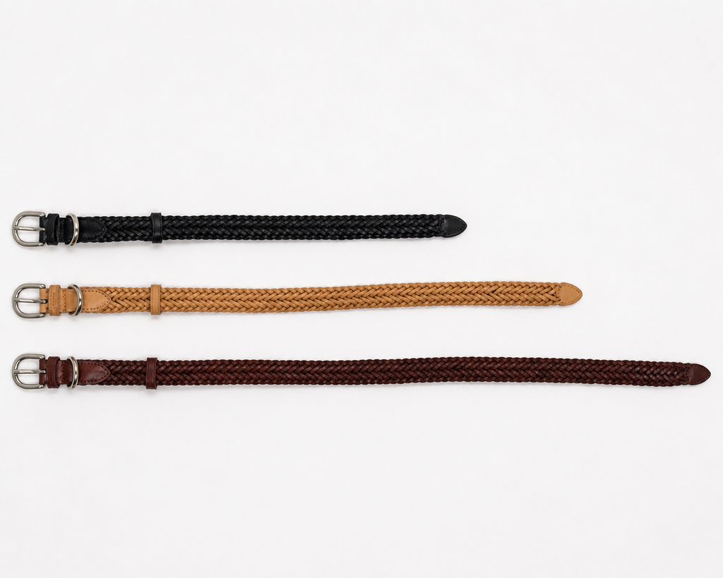 Dog collar Woven leather