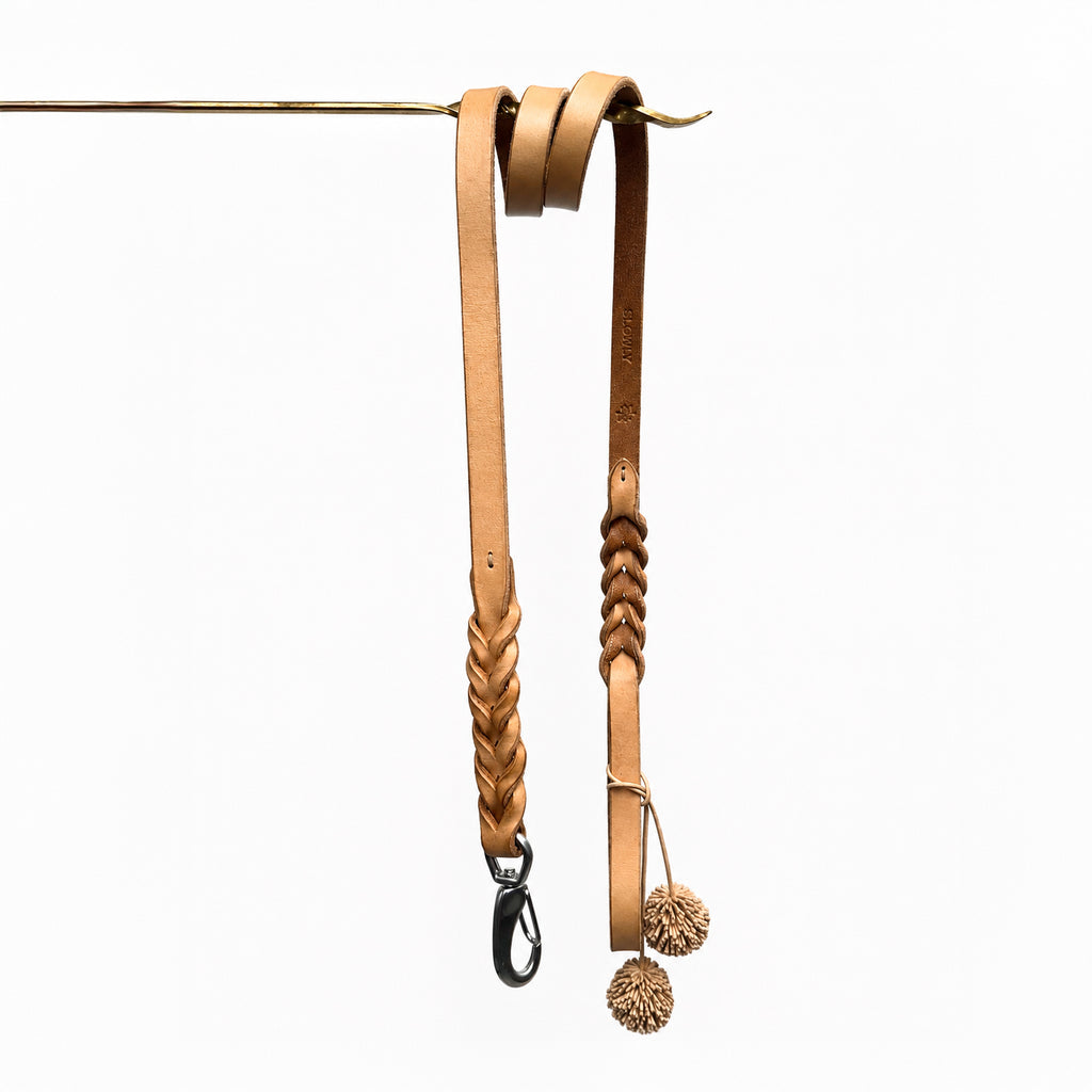 Dog leash Woven leather